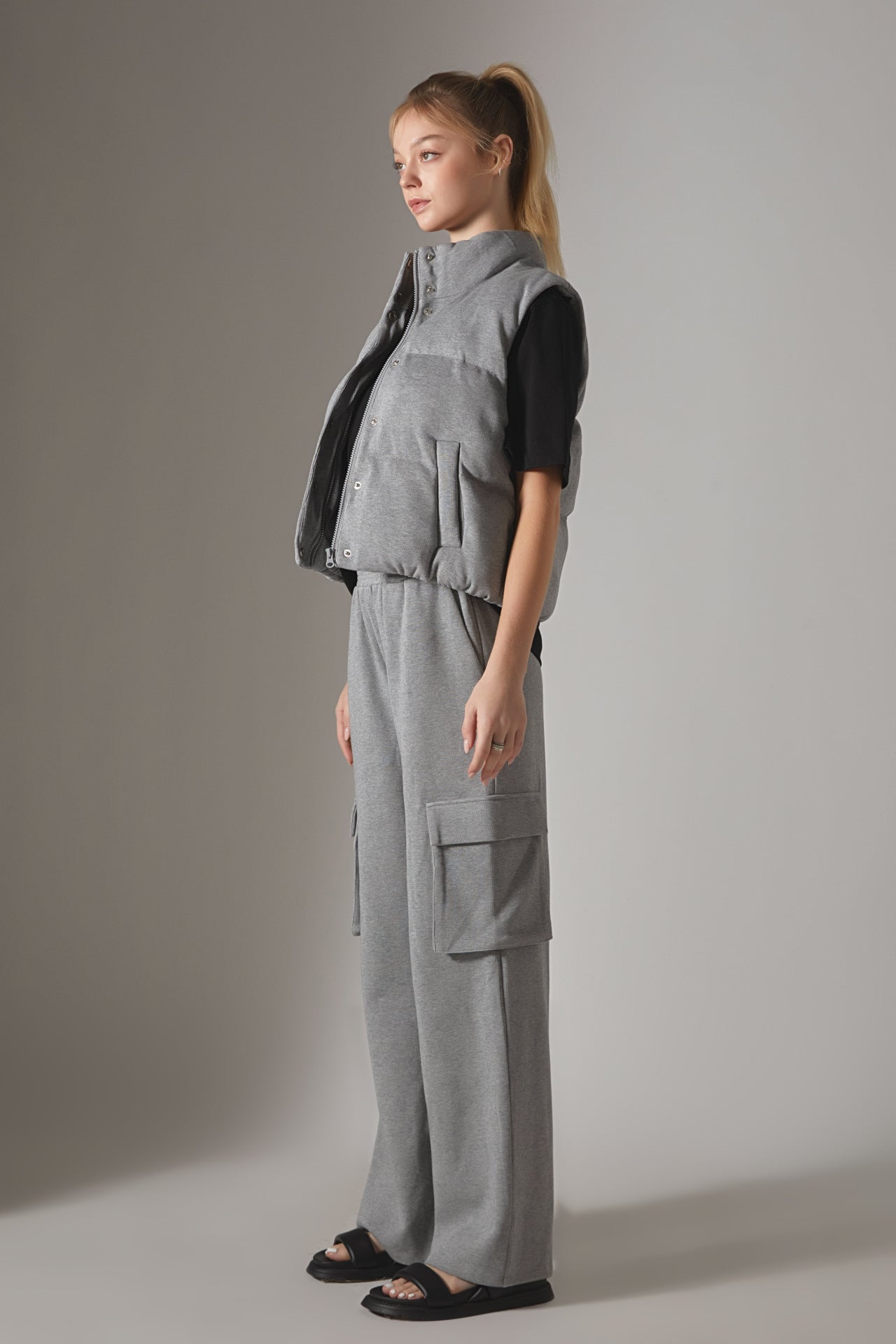 GREY LAB - Grey Lab - Knit Puffer Vest - VESTS available at Objectrare