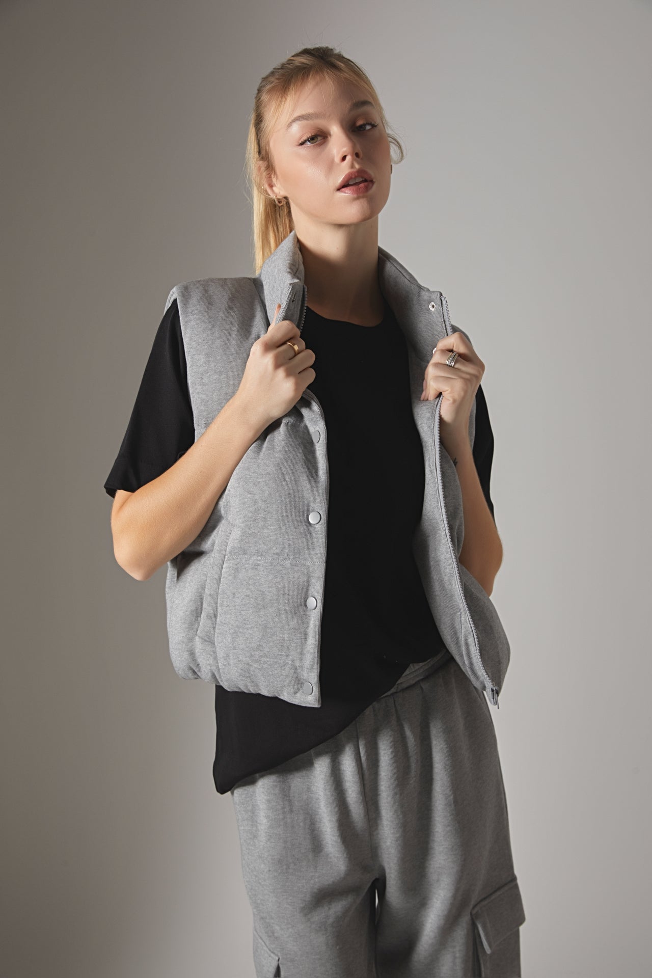 GREY LAB - Grey Lab - Knit Puffer Vest - JACKETS available at Objectrare