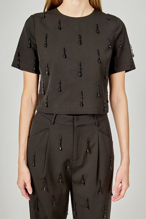 ENDLESS ROSE - Beaded Top - TOPS available at Objectrare