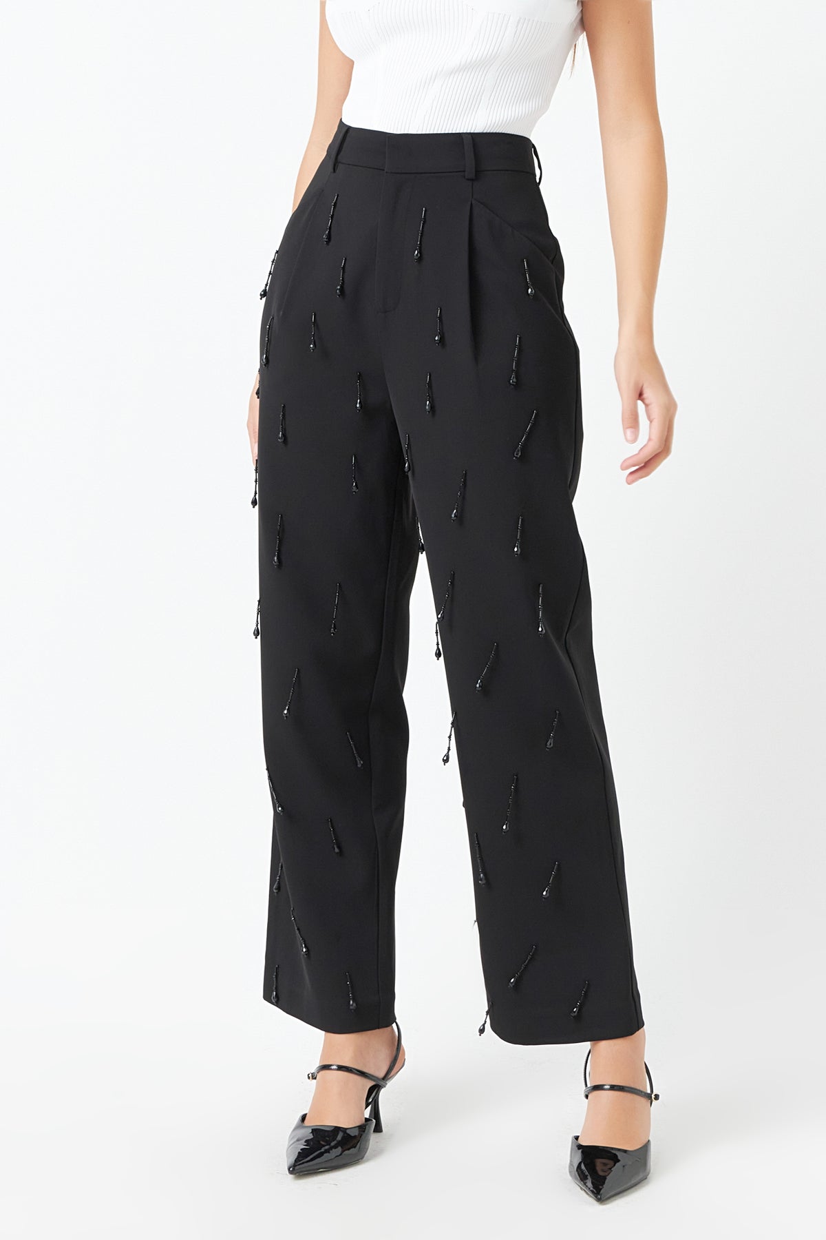 ENDLESS ROSE - Beaded Pants - PANTS available at Objectrare