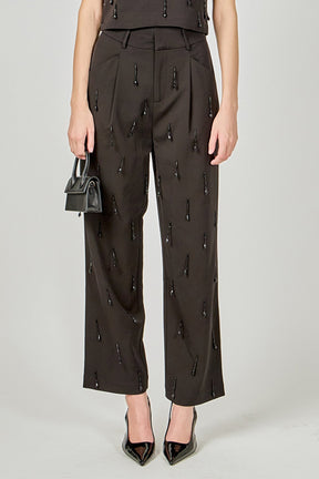 ENDLESS ROSE - Beaded Pants - PANTS available at Objectrare