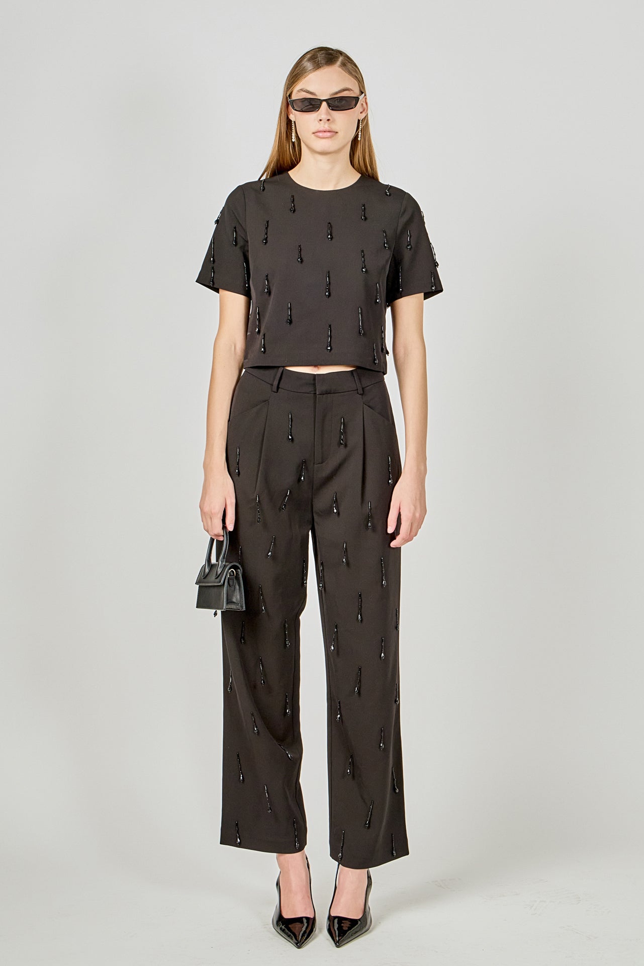 ENDLESS ROSE - Beaded Pants - PANTS available at Objectrare