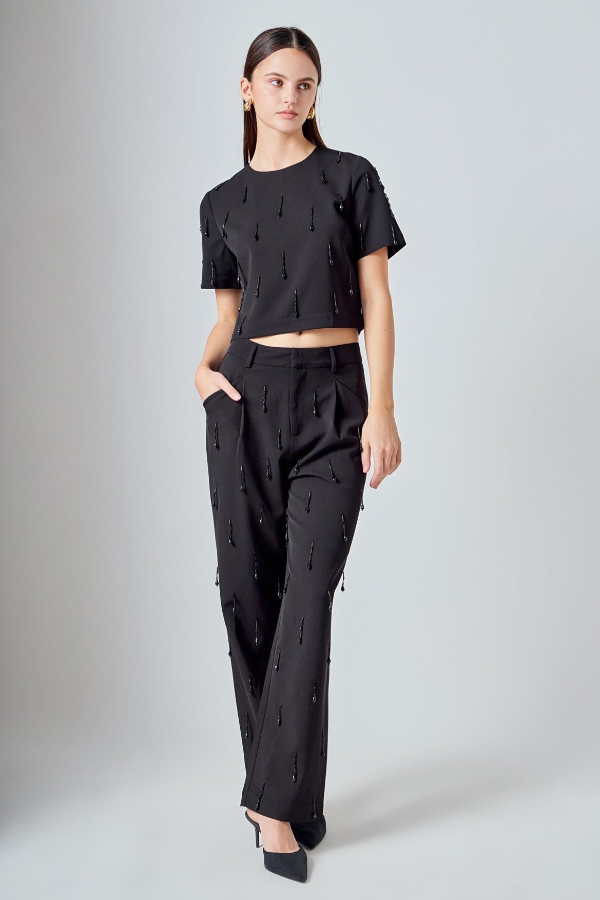 ENDLESS ROSE - Beaded Pants - PANTS available at Objectrare