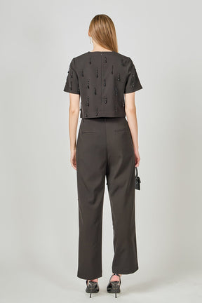 ENDLESS ROSE - Beaded Pants - PANTS available at Objectrare