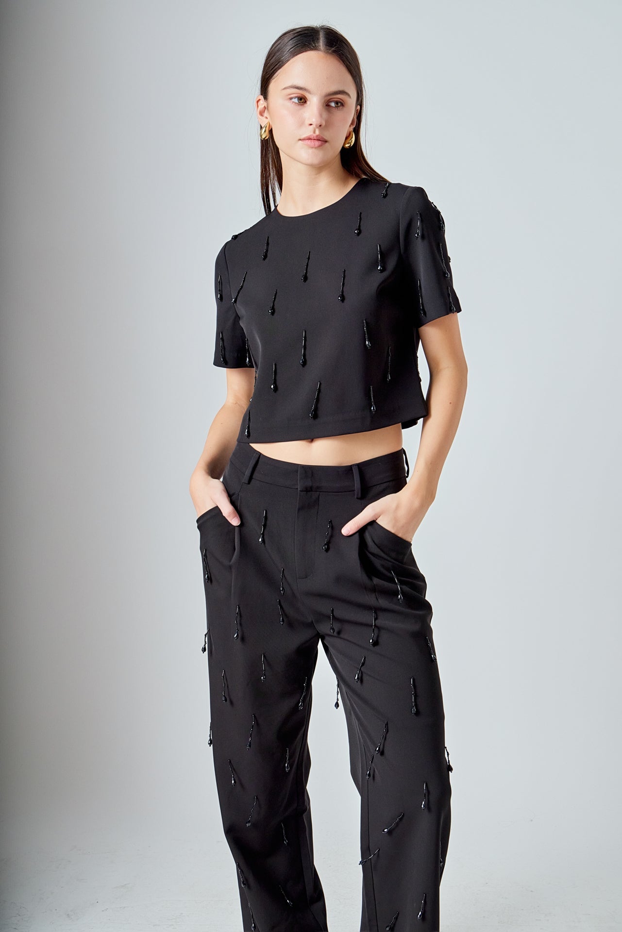 ENDLESS ROSE - Beaded Pants - PANTS available at Objectrare