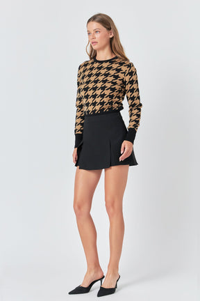 ENDLESS ROSE - Endless Rose - Knit Houndstooth Sweater - SWEATERS & KNITS available at Objectrare