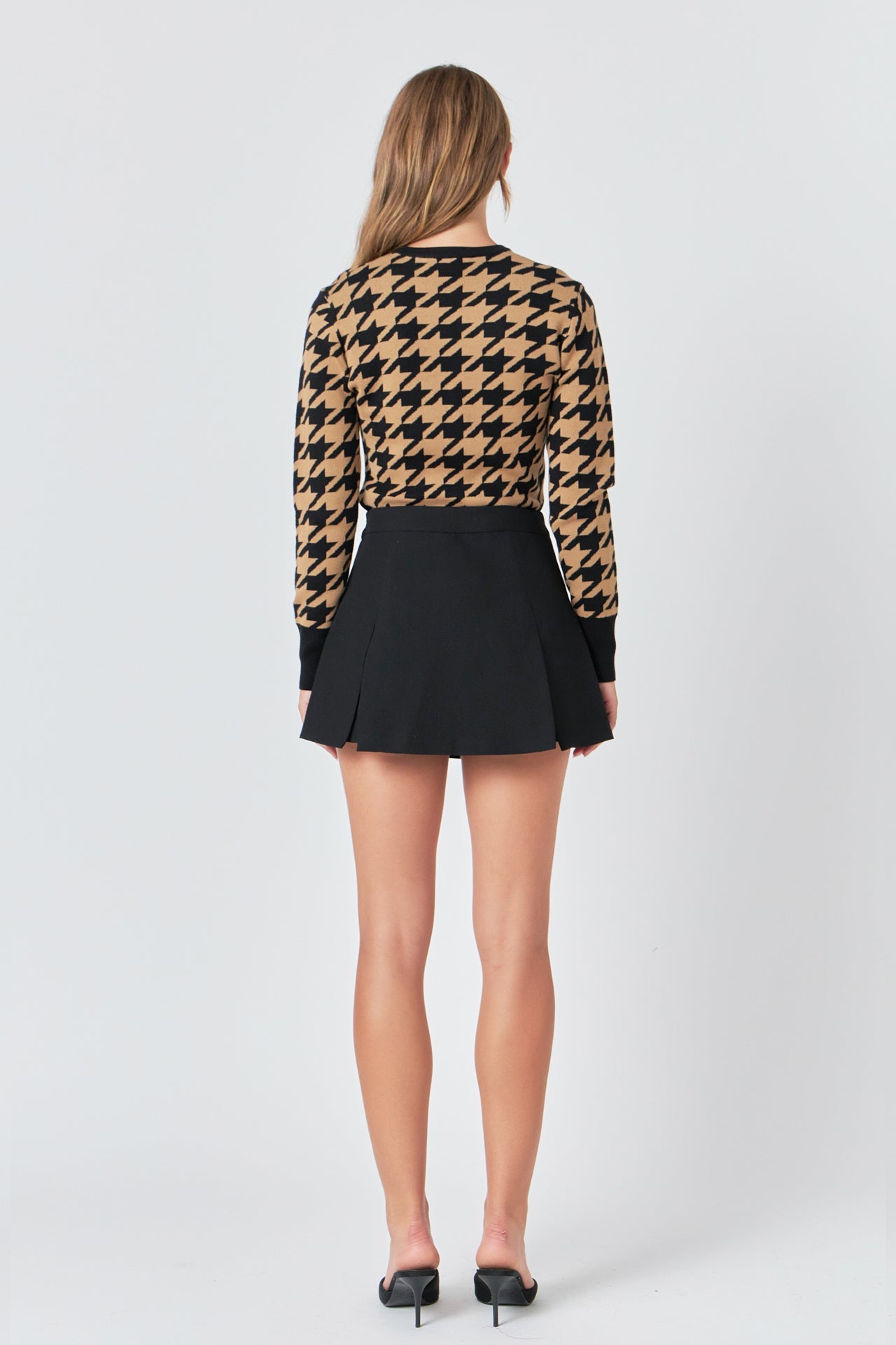 ENDLESS ROSE - Endless Rose - Knit Houndstooth Sweater - SWEATERS & KNITS available at Objectrare