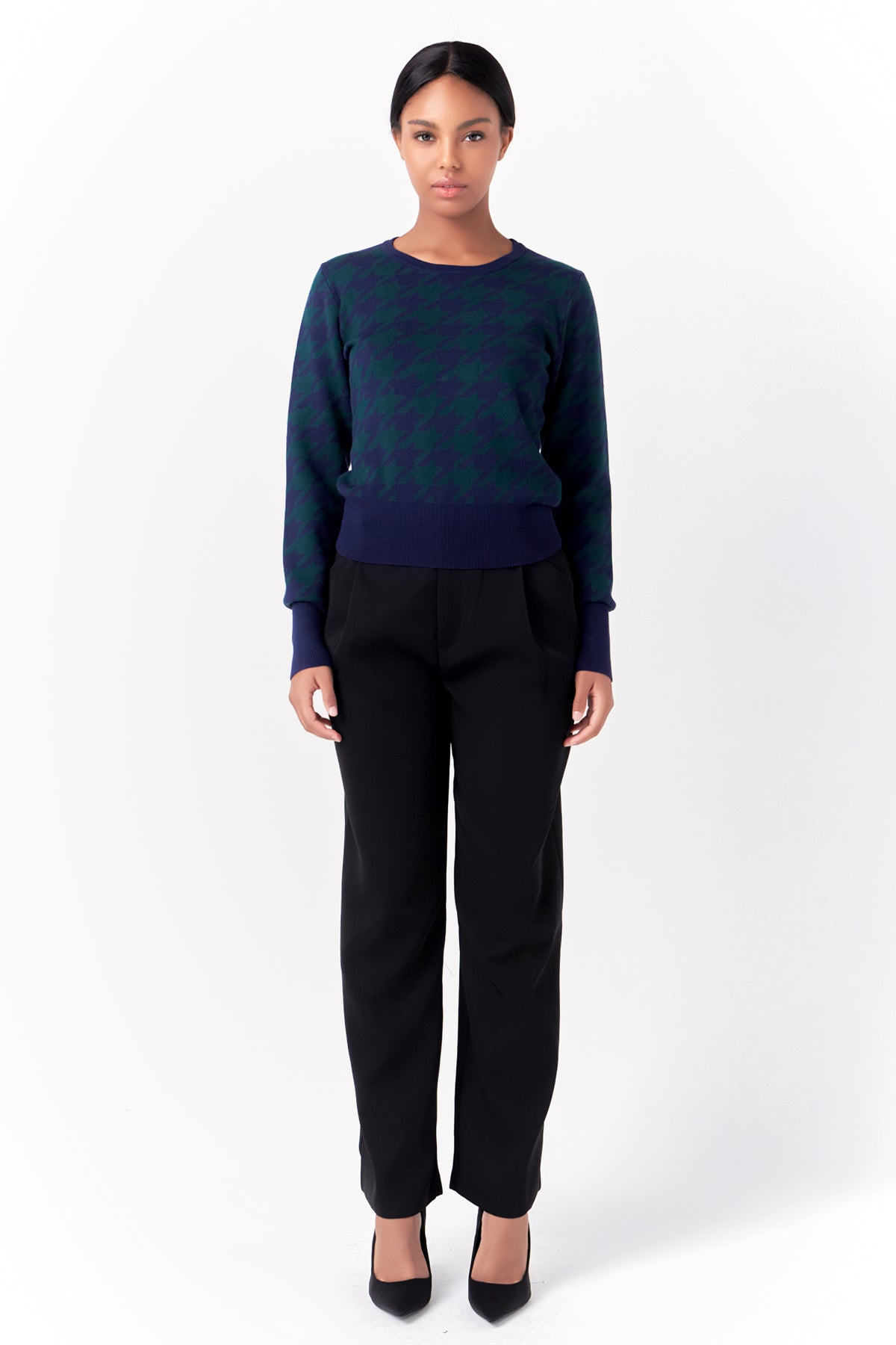 ENGLISH FACTORY - Ruffled Puff Sleeve Knit Top - TOPS available at Objectrare