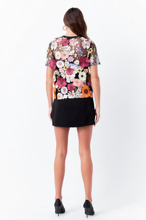 ENDLESS ROSE - Endless Rose - Floral Embroidered Top - TOPS available at Objectrare