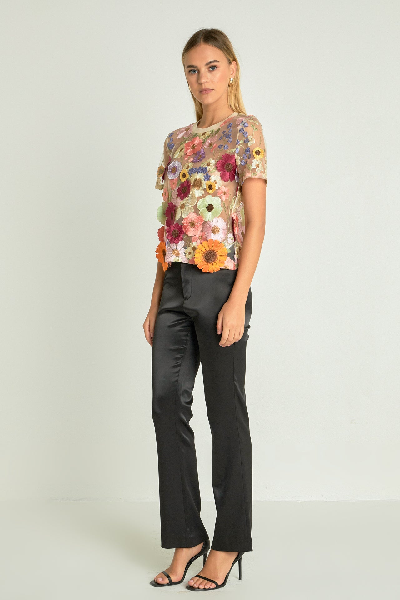 ENDLESS ROSE - Endless Rose - Floral Embroidered Top - TOPS available at Objectrare