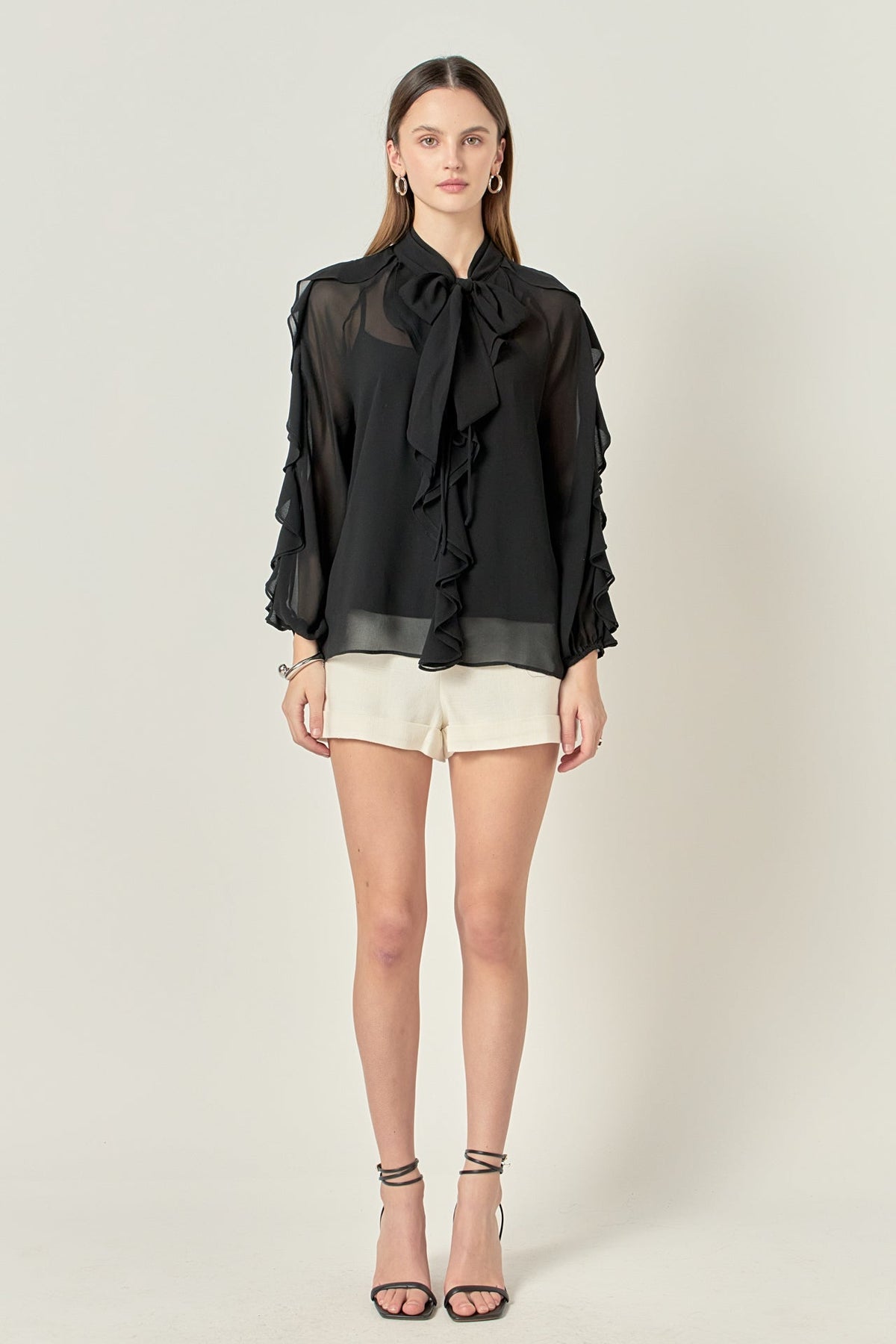 ENDLESS ROSE - Chiffon Peekaboo Top - TOPS available at Objectrare
