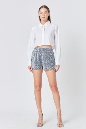 ENDLESS ROSE - Sequins Shorts - SHORTS available at Objectrare