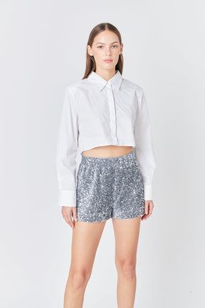 ENDLESS ROSE - Sequin Shorts - SHORTS available at Objectrare