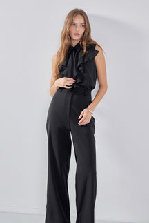 ENDLESS ROSE - Sleeveless Ruffle Jumpsuit - JUMPSUITS available at Objectrare