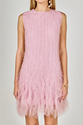 ENDLESS ROSE - Tulle Ruffled Mini Dress - DRESSES available at Objectrare