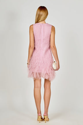 ENDLESS ROSE - Tulle Ruffled Mini Dress - DRESSES available at Objectrare