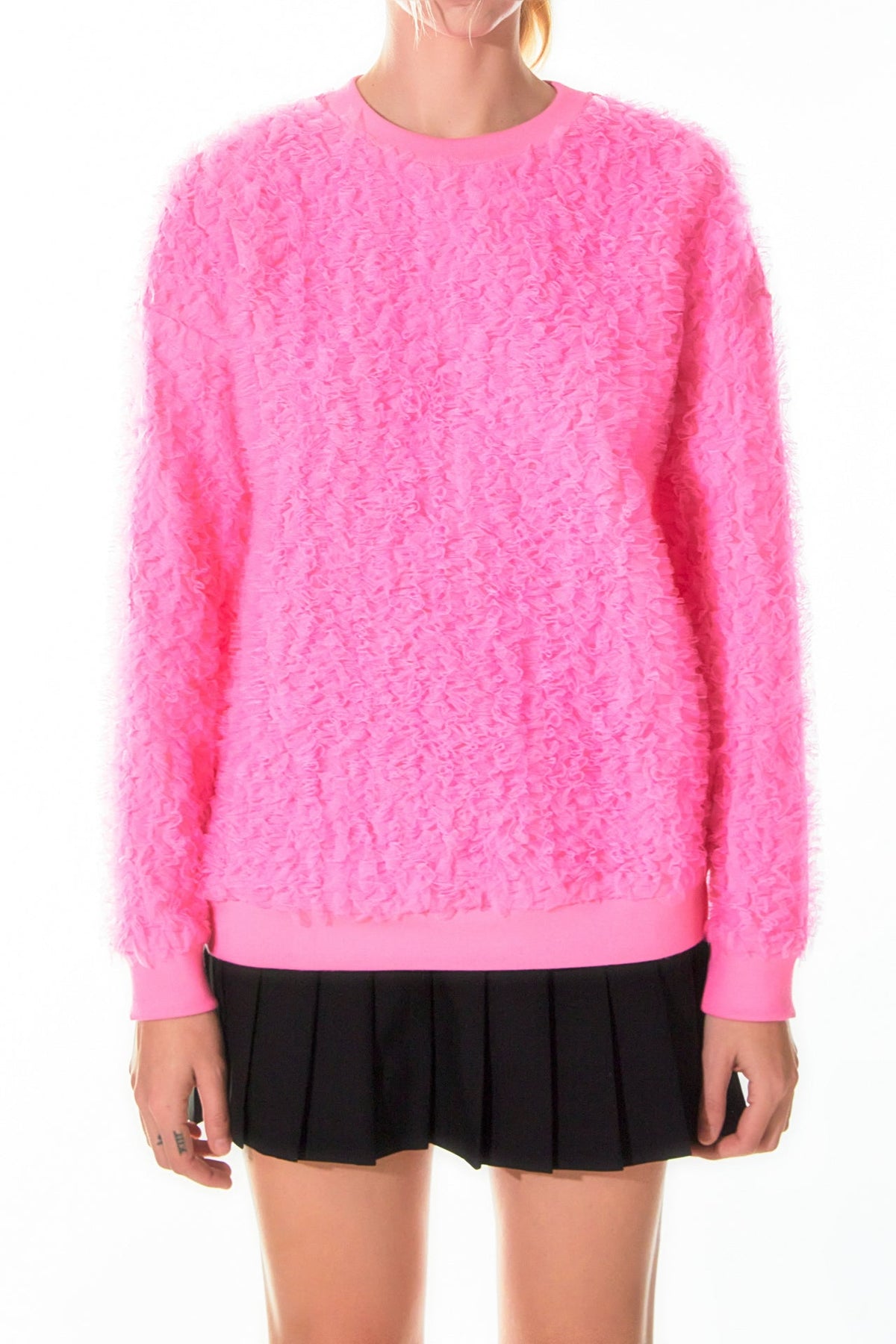 GREY LAB - Tulle Oversize Sweater - SWEATERS & KNITS available at Objectrare