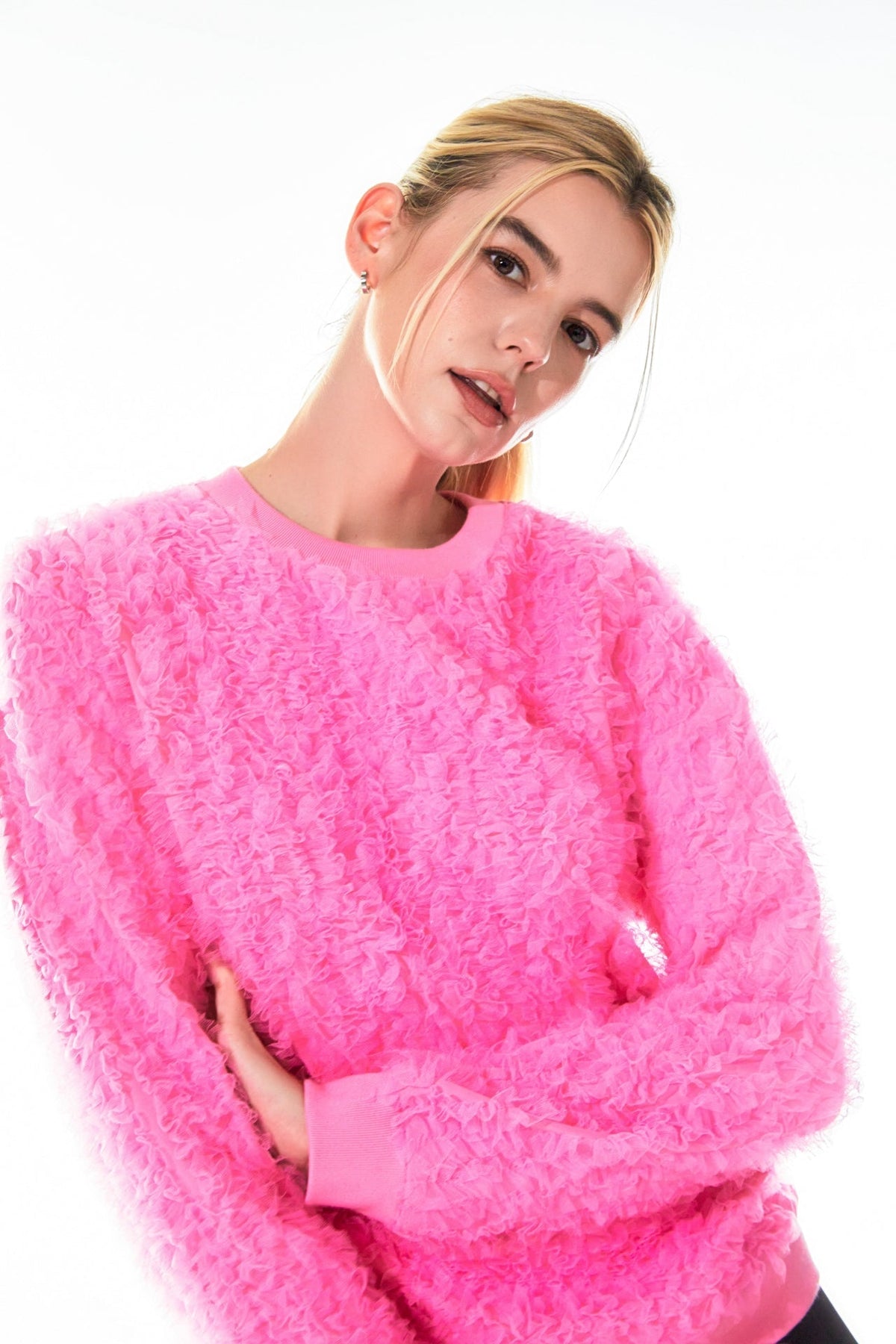 GREY LAB - Tulle Oversize Sweater - SWEATERS & KNITS available at Objectrare
