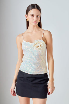 ENDLESS ROSE - Sequins Corsage Top - TOPS available at Objectrare