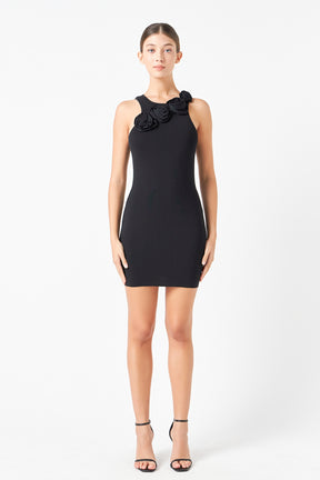 ENDLESS ROSE - Rose Knit Mini Dress - DRESSES available at Objectrare
