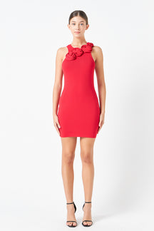 ENDLESS ROSE - Rose Knit Mini Dress - DRESSES available at Objectrare