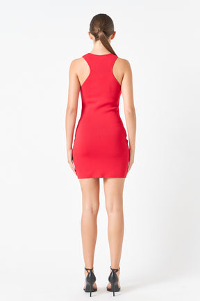 ENDLESS ROSE - Rose Knit Mini Dress - DRESSES available at Objectrare