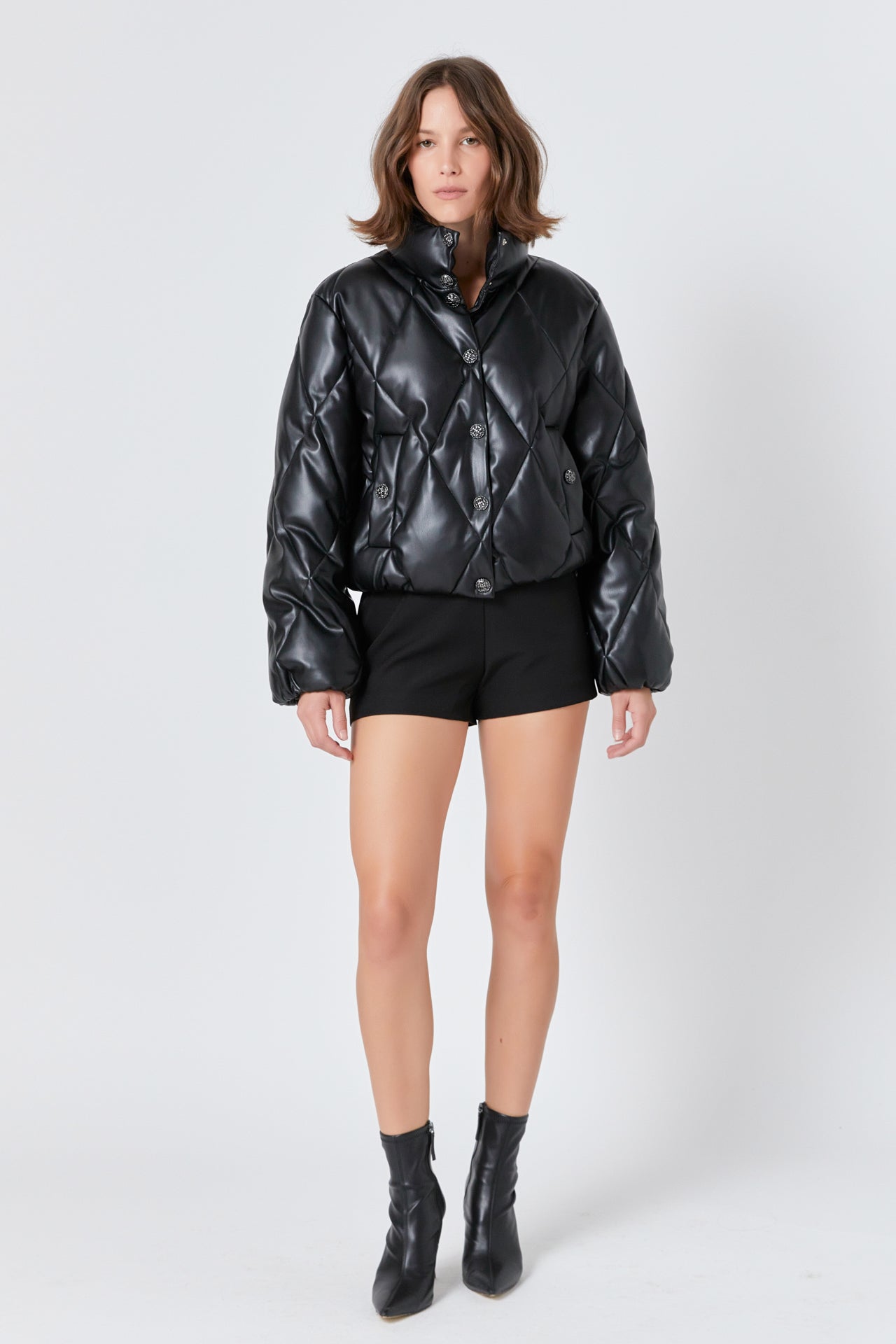 ENDLESS ROSE - Quilted PU Bomber - JACKETS available at Objectrare