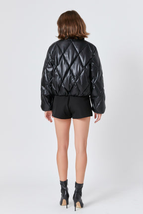 ENDLESS ROSE - Quilted PU Bomber - JACKETS available at Objectrare