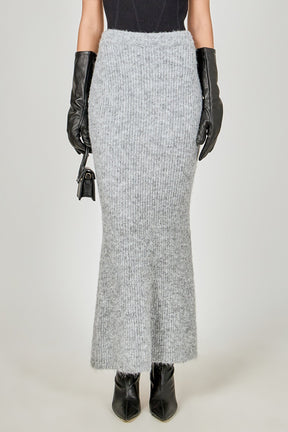 ENDLESS ROSE - Fuzzy Mermaid Maxi Skirt - SKIRTS available at Objectrare