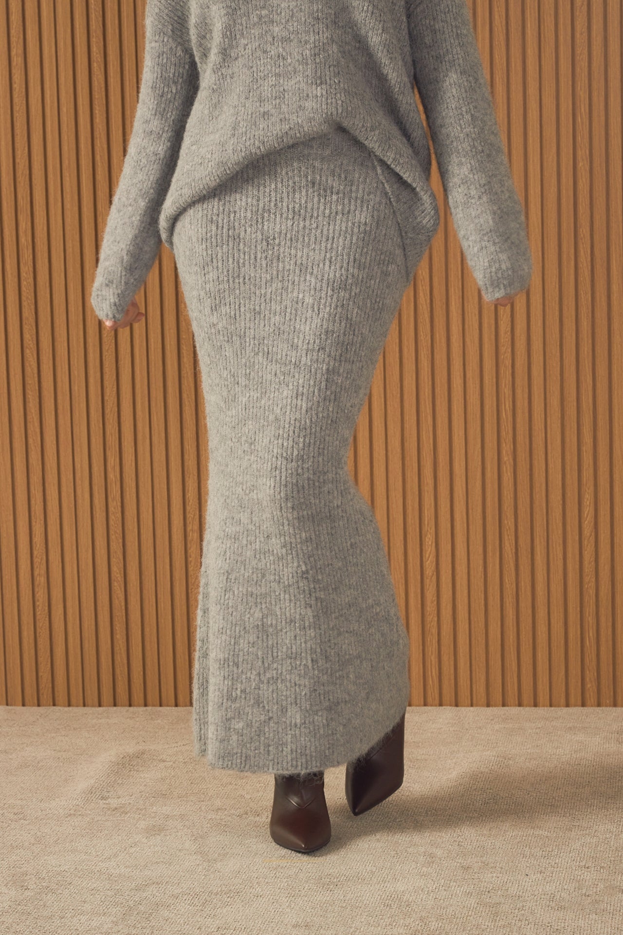 ENDLESS ROSE - Fuzzy Mermaid Maxi Skirt - SKIRTS available at Objectrare