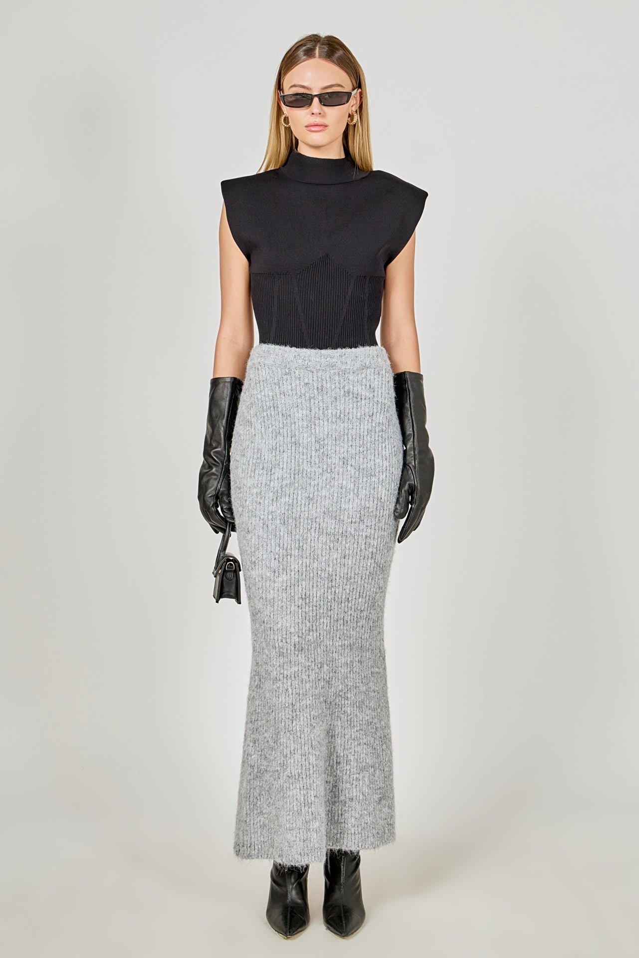 ENDLESS ROSE - Fuzzy Mermaid Maxi Skirt - SKIRTS available at Objectrare