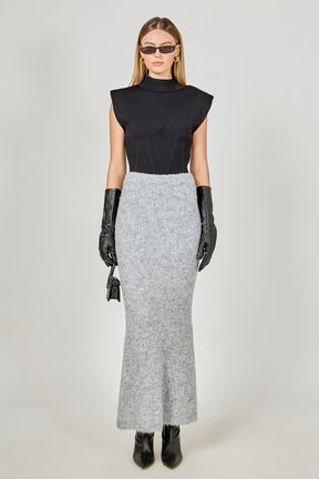 ENDLESS ROSE - Fuzzy Mermaid Maxi Skirt - SKIRTS available at Objectrare