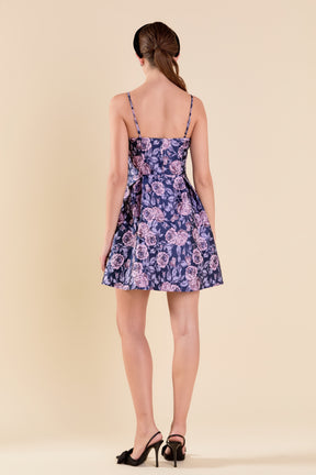 ENDLESS ROSE - Endless Rose - Floral Jacquard Mini Dress - DRESSES available at Objectrare