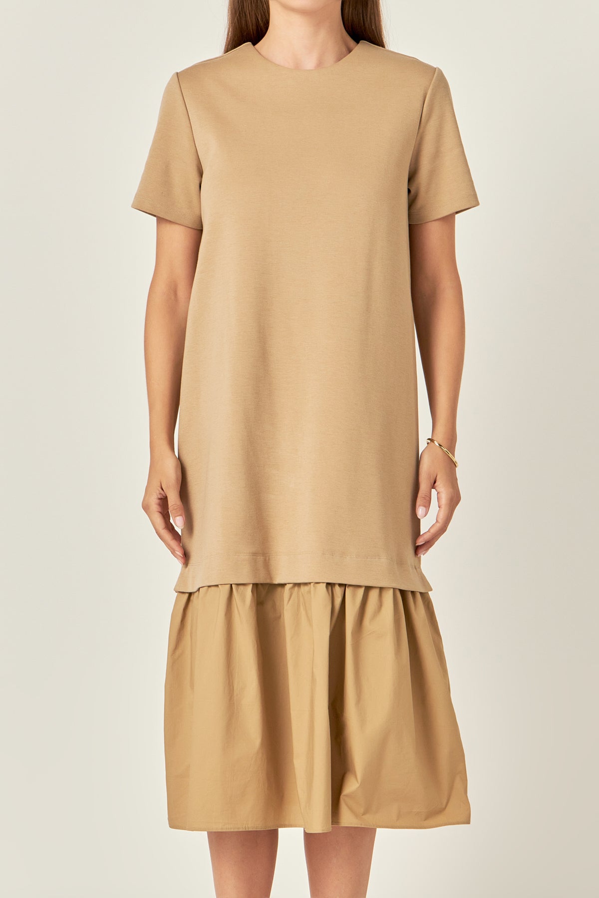 ENGLISH FACTORY - Mixed Media Tee Maxi Dress - DRESSES available at Objectrare