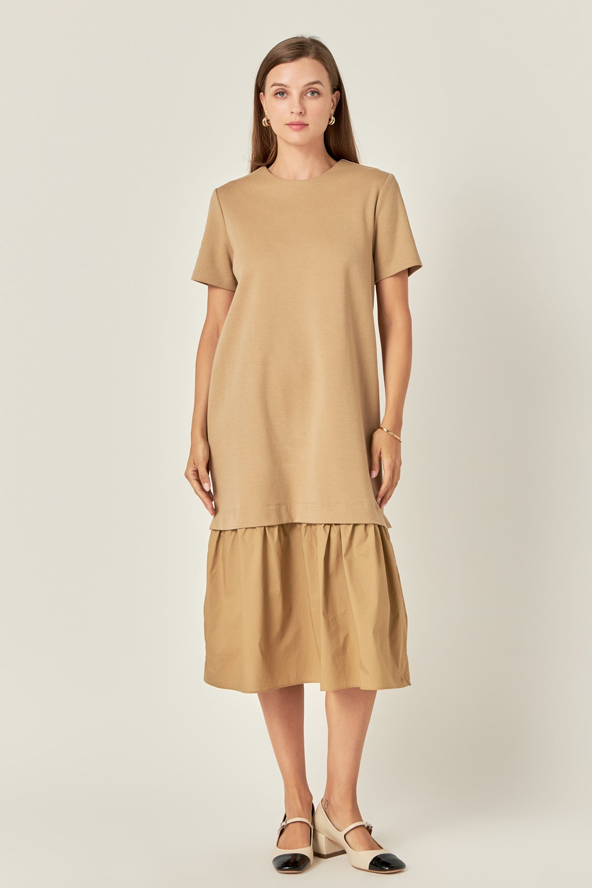 ENGLISH FACTORY - Mixed Media Tee Maxi Dress - DRESSES available at Objectrare