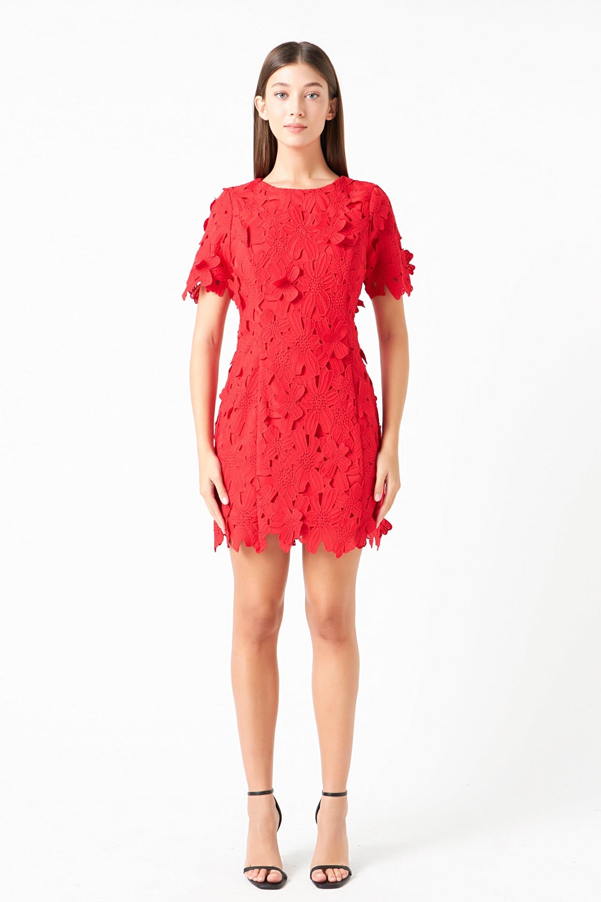 ENDLESS ROSE - Endless Rose - Cotton Floral Lace Mini Dress - DRESSES available at Objectrare