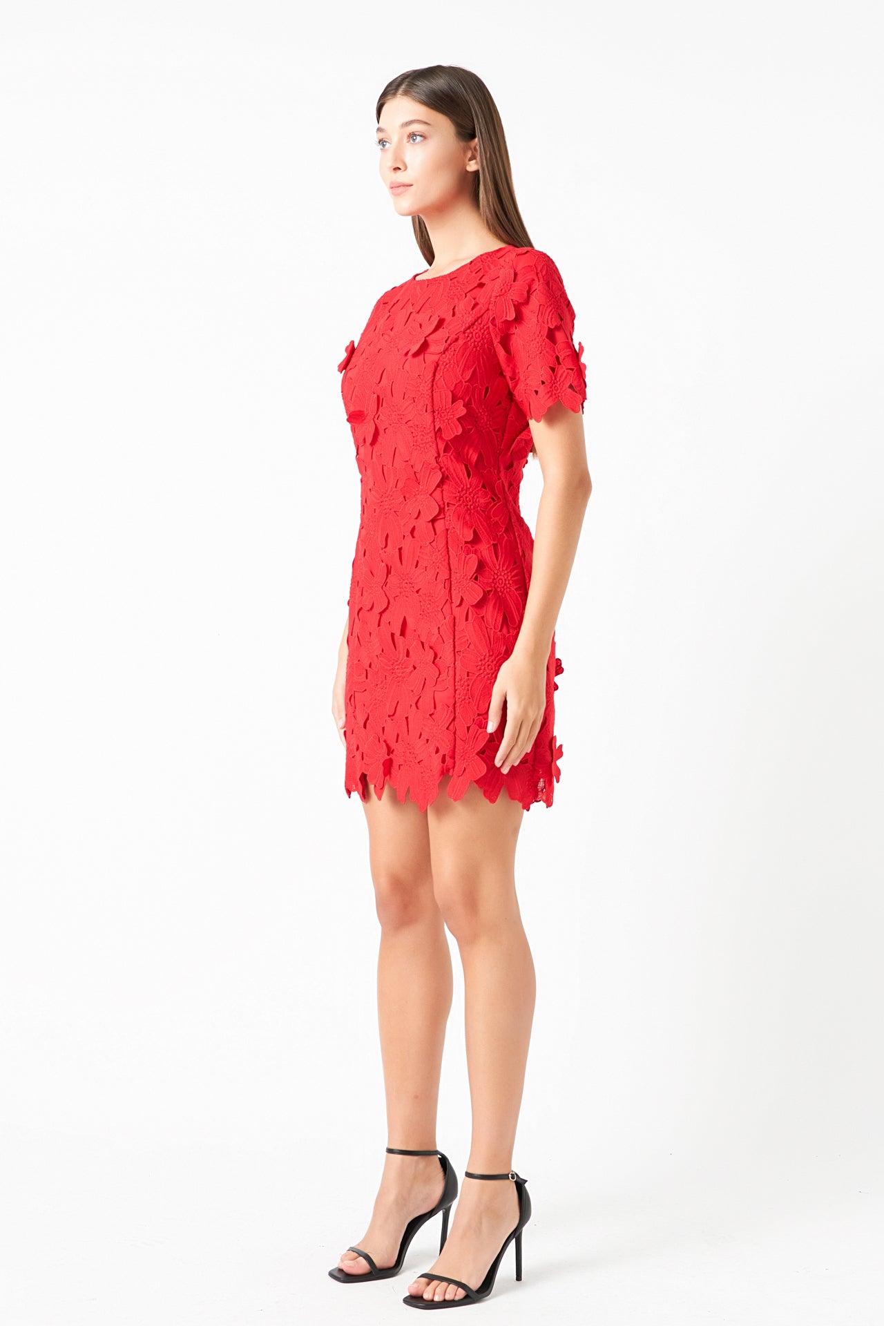 ENDLESS ROSE - Endless Rose - Cotton Floral Lace Mini Dress - DRESSES available at Objectrare