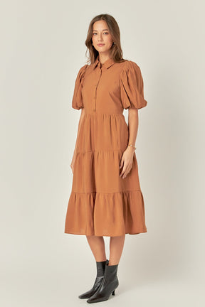 ENGLISH FACTORY - Quarter Sleeve Bow Tie Maxi Dress - DRESSES available at Objectrare
