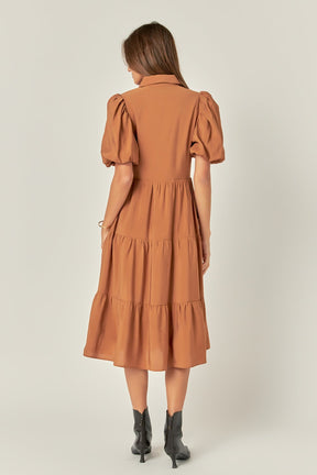 ENGLISH FACTORY - Quarter Sleeve Bow Tie Maxi Dress - DRESSES available at Objectrare