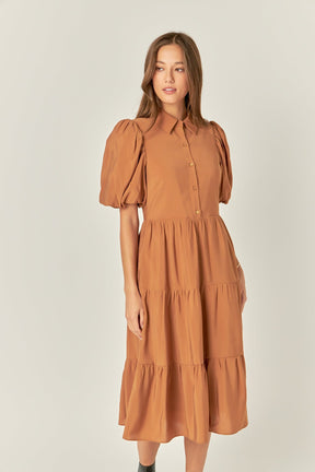 ENGLISH FACTORY - Quarter Sleeve Bow Tie Maxi Dress - DRESSES available at Objectrare