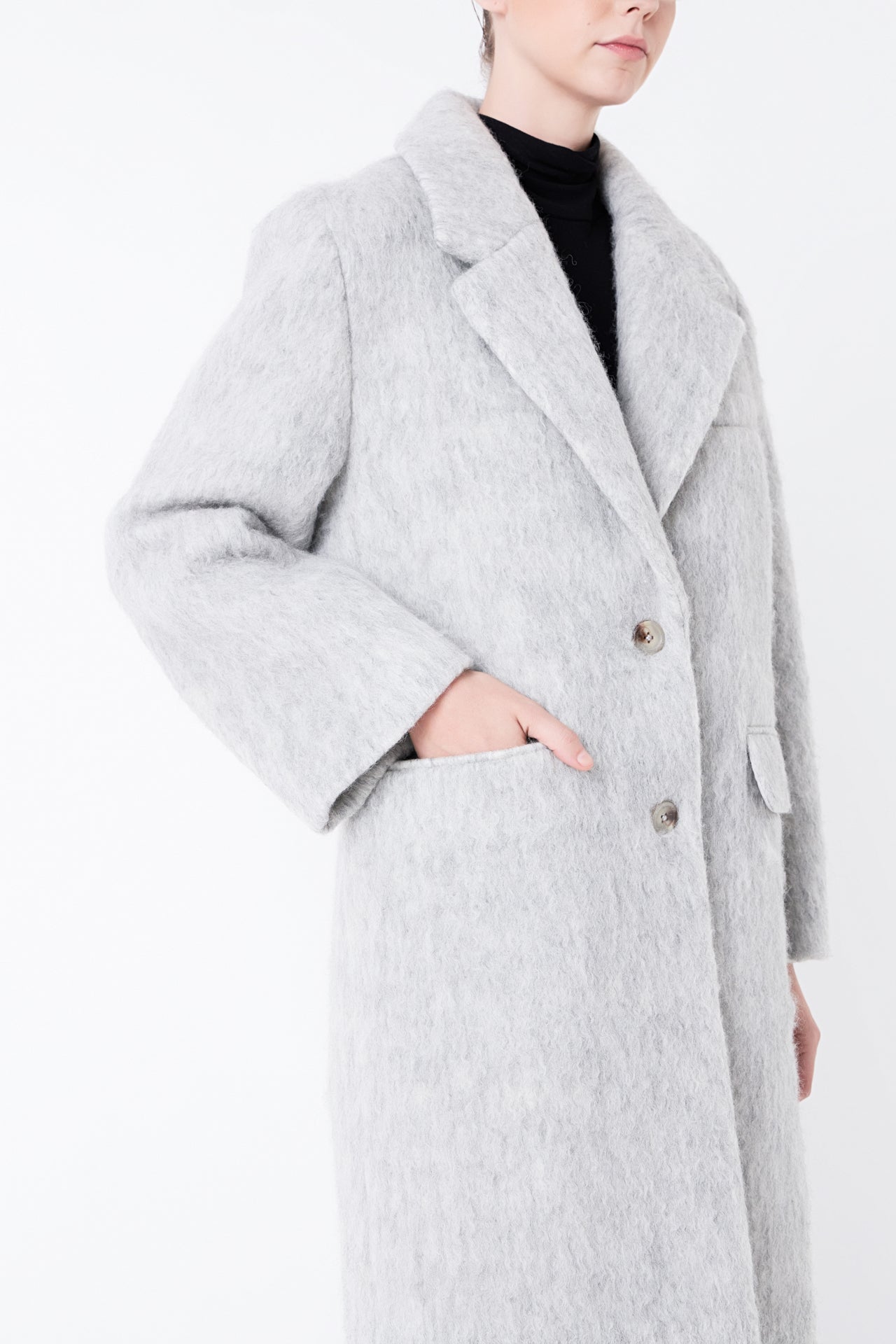 GREY LAB - Oversize Single-breasted Long Coat - COATS available at Objectrare