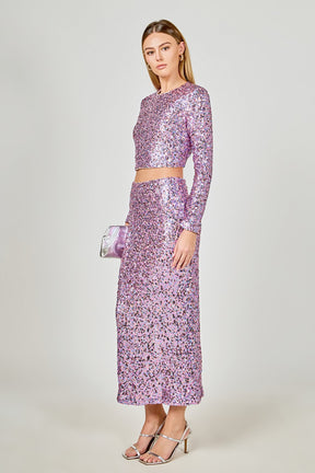 ENDLESS ROSE - Sequined Open Back Top - TOPS available at Objectrare