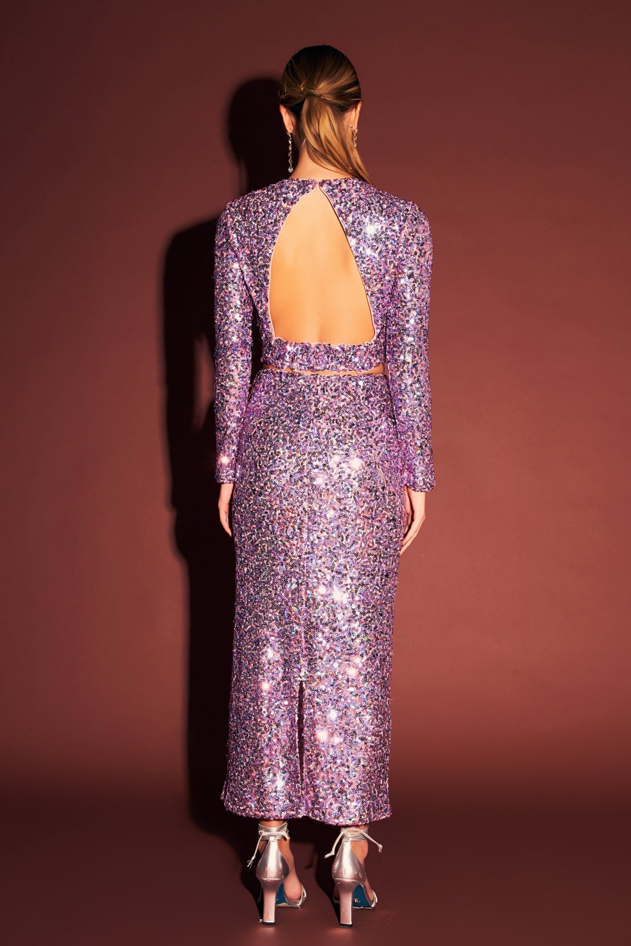 ENDLESS ROSE - Sequined Open Back Top - TOPS available at Objectrare