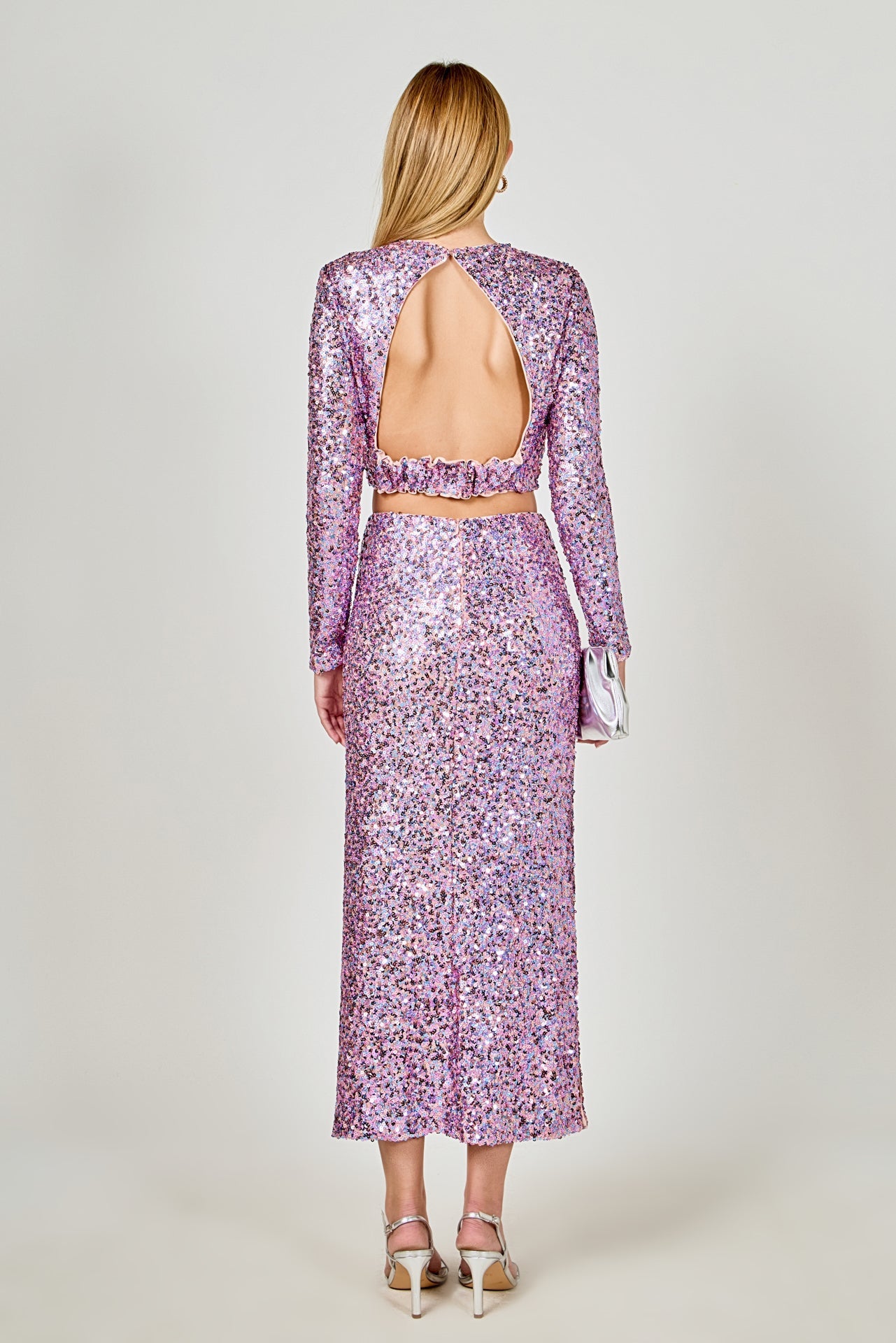 ENDLESS ROSE - Sequined Open Back Top - TOPS available at Objectrare