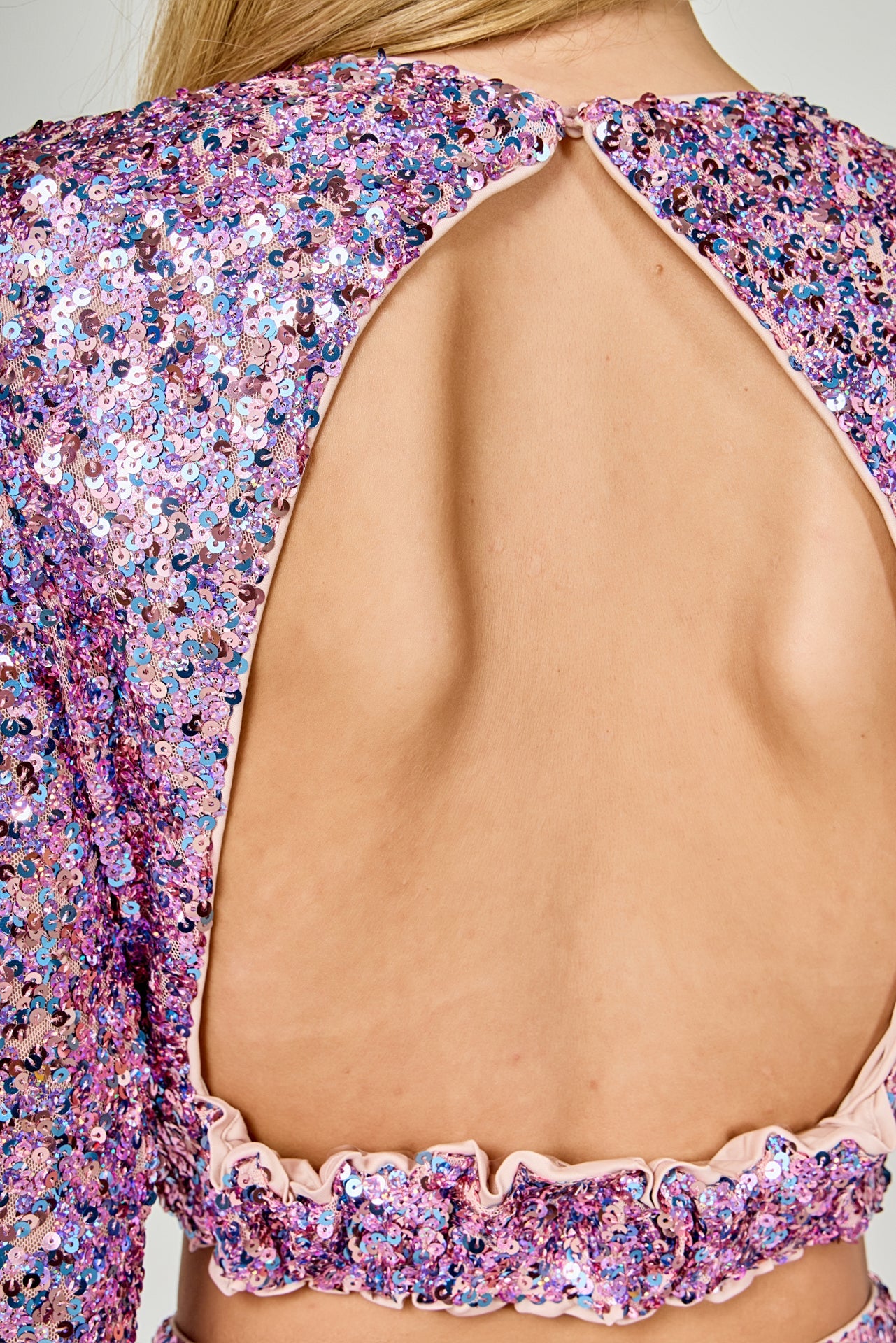 ENDLESS ROSE - Sequined Open Back Top - TOPS available at Objectrare