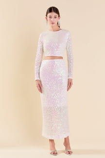 ENDLESS ROSE - Sequined Open Back Top - TOPS available at Objectrare