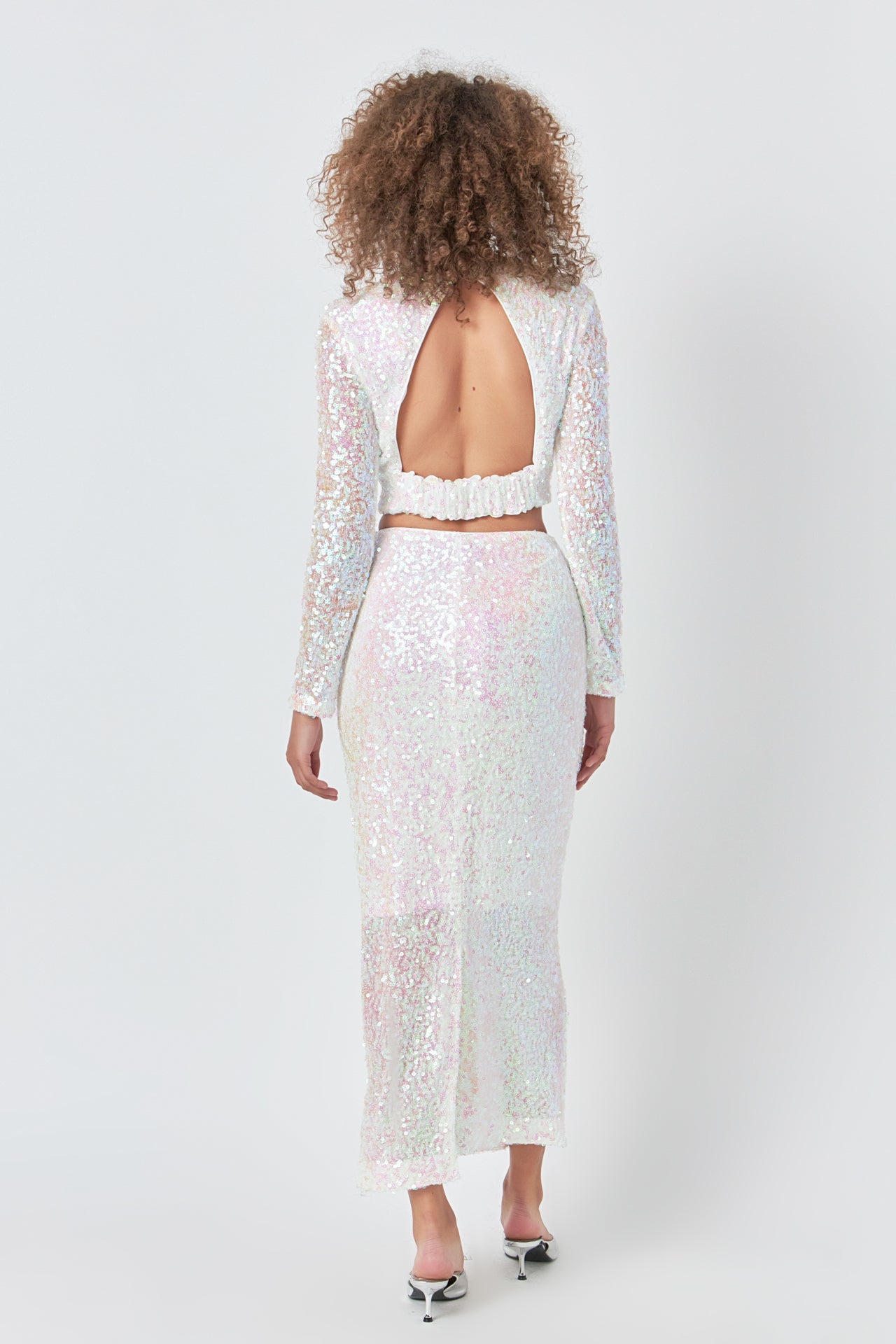 ENDLESS ROSE - Endless Rose - Sequins Open Back Top - TOPS available at Objectrare