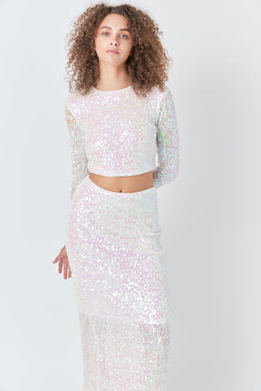 ENDLESS ROSE - Endless Rose - Sequins Open Back Top - TOPS available at Objectrare