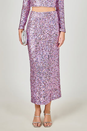 ENDLESS ROSE - Sequins Maxi Skirt - SKIRTS available at Objectrare