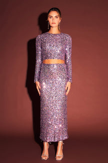 ENDLESS ROSE - Sequins Maxi Skirt - SKIRTS available at Objectrare